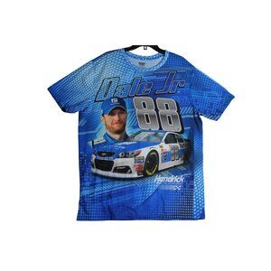 Dale Earnhardt Jr 88 Hendrick Motorsports Allover Print NASCAR Shirt Mens XL